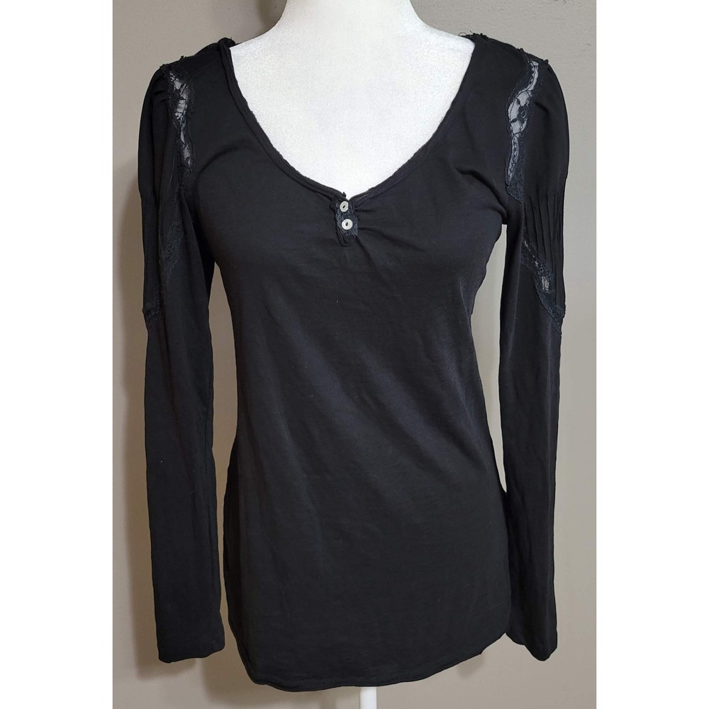 Free People Long Sleeve Henley Top